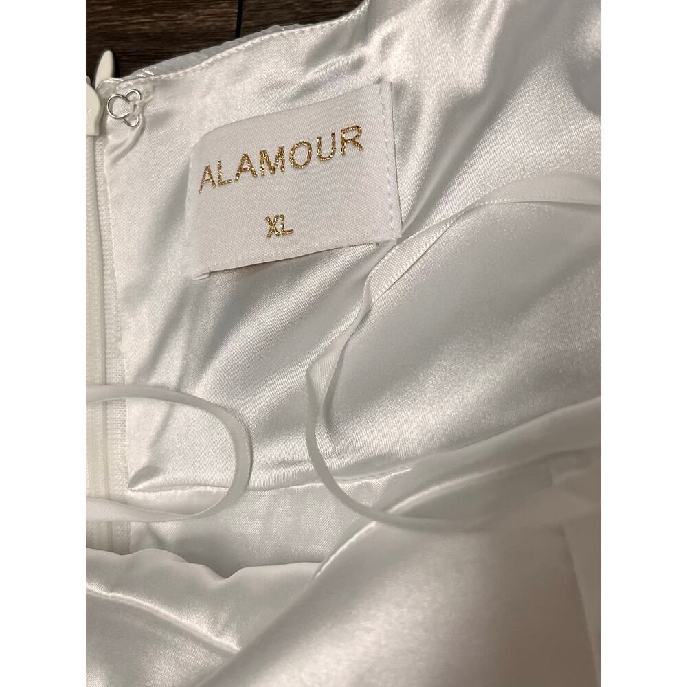 Alamour The Label Celine Mini Dress Off Shoulder White XL Ethereal Fairycore - Picture 8 of 13